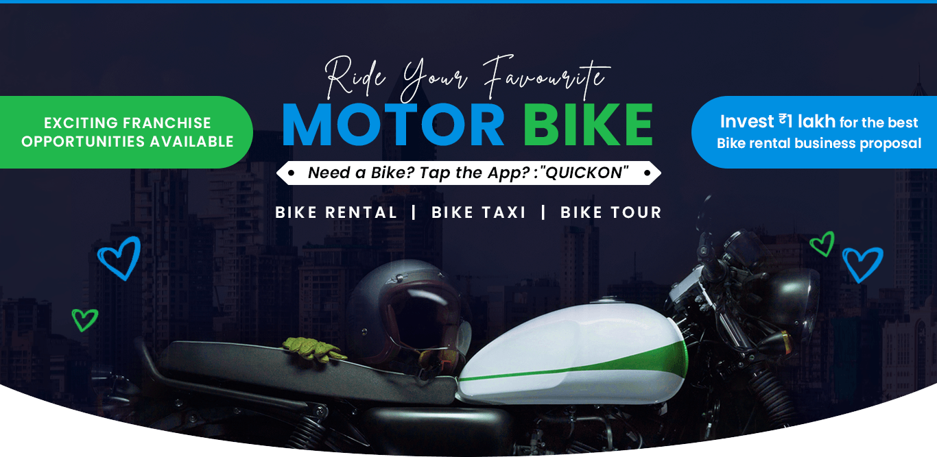 Ride your favourite motor bike with Quickonbike
