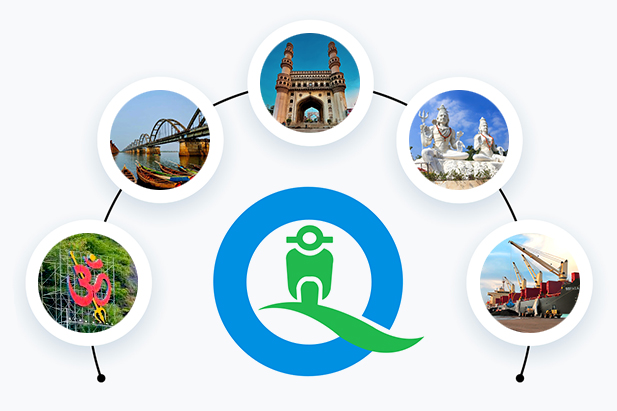 Quickonbike locations and city offer graphic